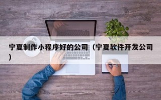 神农架宁夏制作小程序好的公司（宁夏软件开发公司）